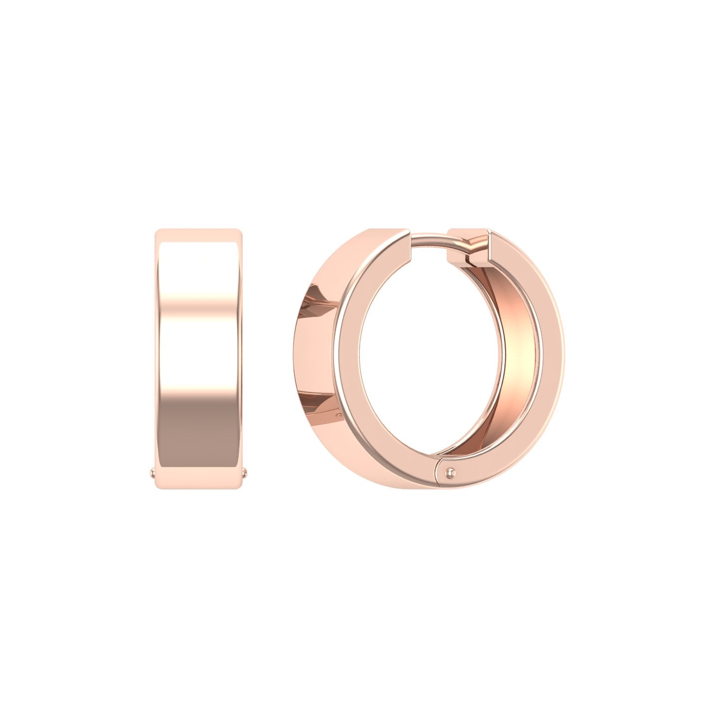 Solid Gold Chunky Huggie Earrings