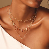 Solid Gold Diamond Shaker Necklace