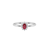 Solid Gold Oval Ruby Diamond Ring