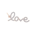 Solid Gold Diamond Love Charm