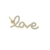 Solid Gold Diamond Love Charm