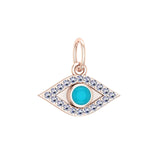 Solid Gold Evil Eye Charm