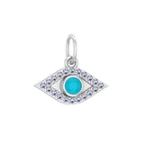 Solid Gold Evil Eye Charm