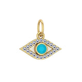 Solid Gold Evil Eye Charm